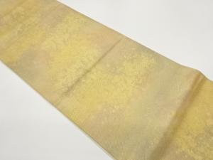 引箔格子に抽象模様織出し袋帯